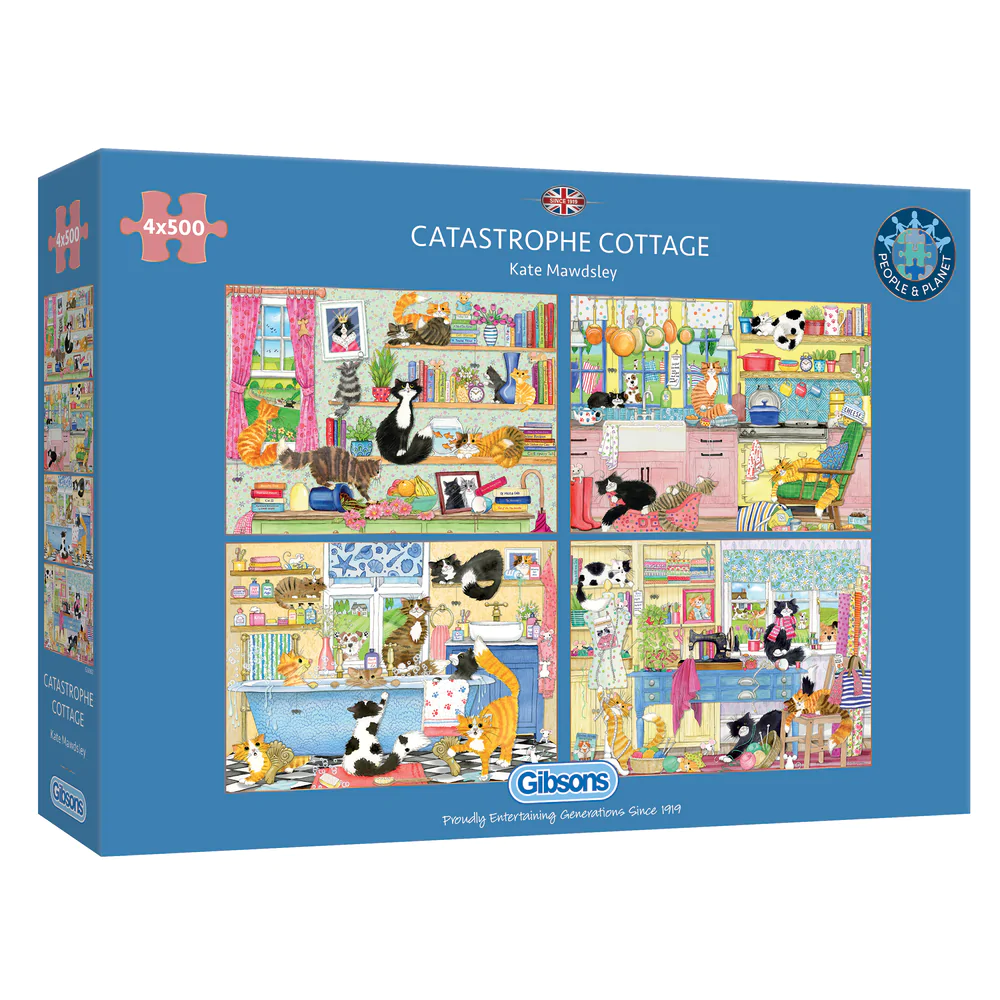 Catastrophe Cottage Gibsons jigsaw puzzle by Kate Mawdley