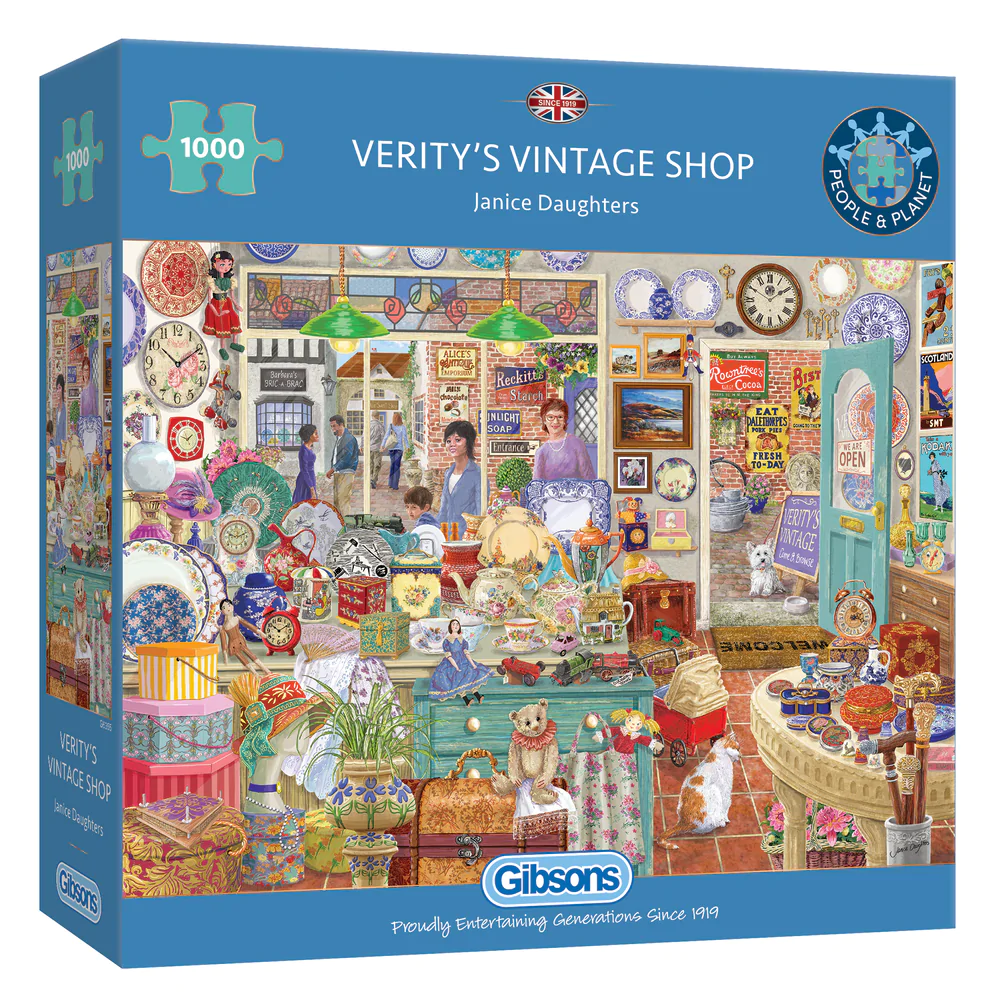Verity's Vintage Shop Gibsons jigsaw puzzle by Janice Daughters
