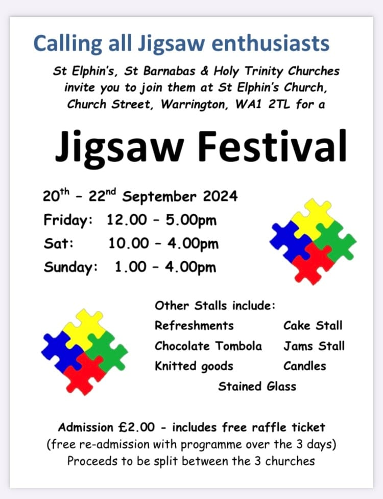 Warrington Jigsaw Festival Poster