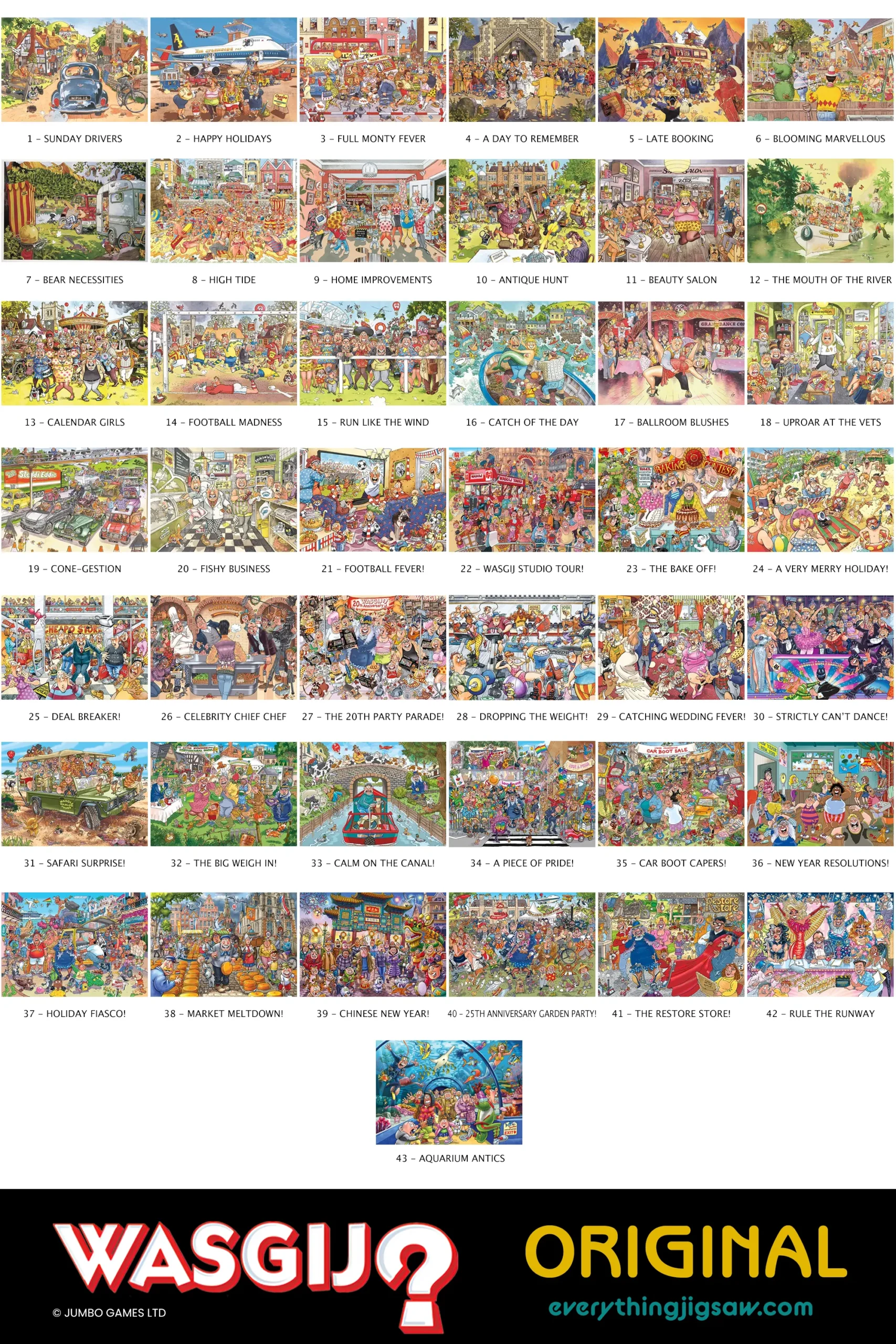 Jumbo, Wasgij, Mystery 22 - Wasgij Winter Games!, Unique Collectable Jigsaw  Puzzle for Adults, 1,000 Piece
