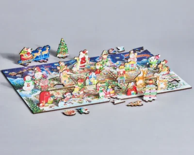 Santa's Workshop wooden jigsaw puzzle