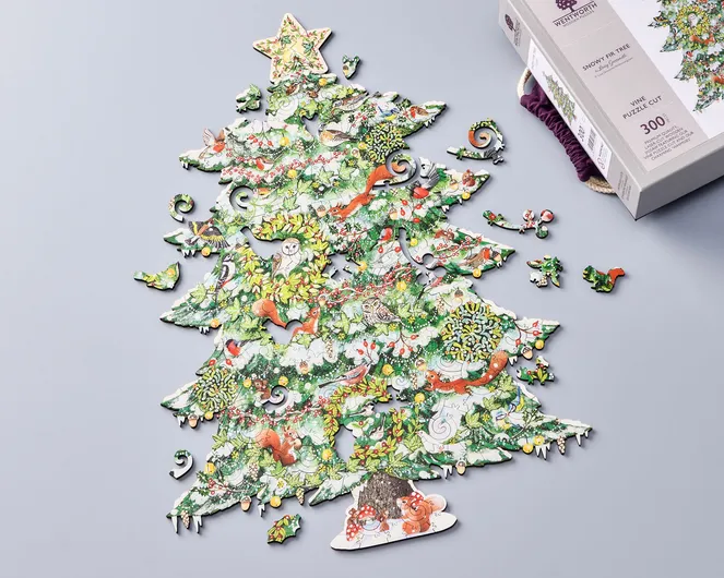 Christmas wooden puzzle