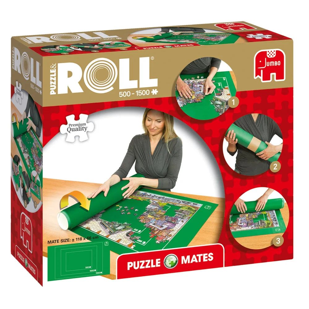 Jumbo Puzzle & Roll 17690 packaging showing the mat and rolling method