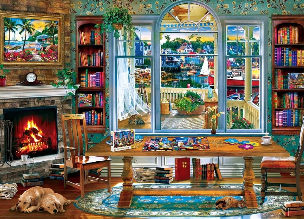 A Puzzling Afternoon 1000 piece jigsaw puzzle by David Maclean A Puzzling Afternoon 1000 piece jigsaw puzzle by David Maclean