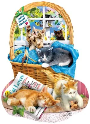 Free Kitties kitten cat shaped puzzle by Sunsout Free Kitties kitten cat shaped puzzle by Sunsout