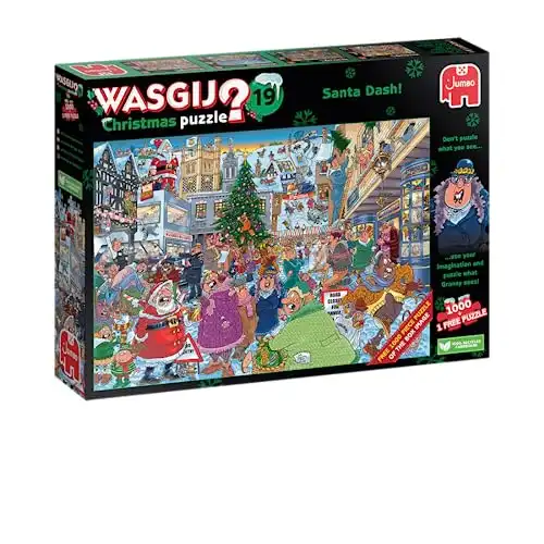 Wasgij Christmas 19 - Santa Dash 2 x 1000pc jigsaw puzzle