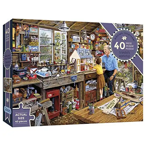 Grandad's Workshop by Michael Herring - Gibsons 40 Piece Extra Large Jigsaw Puzzle