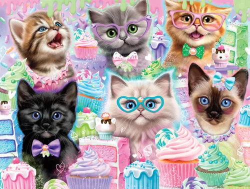 Cupcake Kittens jigsaw puzzle Buffalo Games Cupcake Kittens jigsaw puzzle Buffalo Games