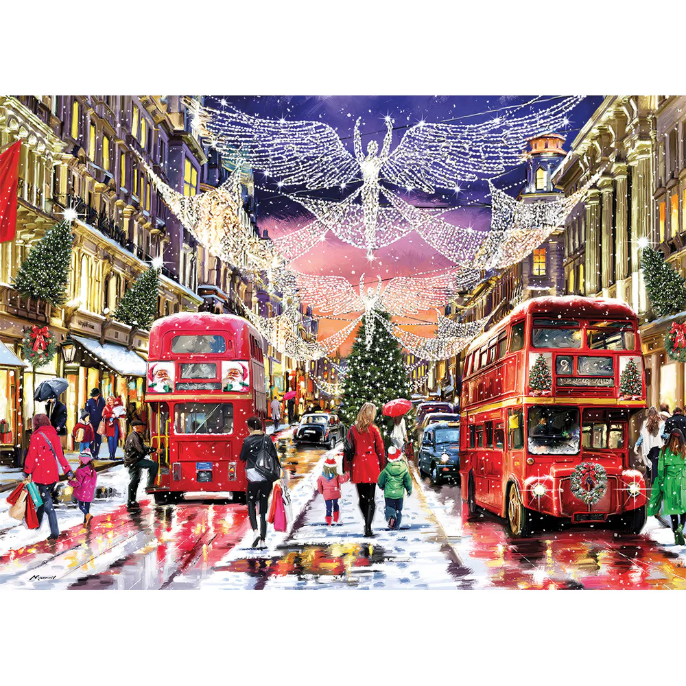 Regent Street at Christmas Gibsons jigsaw puzzle by Richard MacNeil