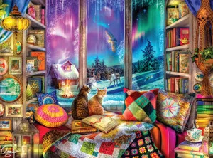 Aimee Stewart - Winter Reading Nook 1000 Piece Puzzle