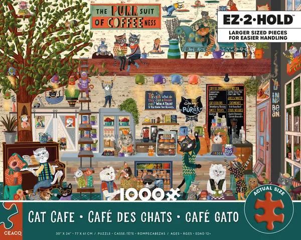 Cat Cafe -Cindy Jackson 1000 piece puzzle