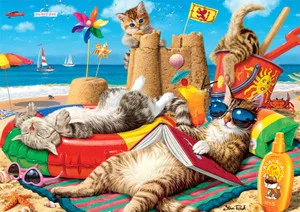 Cats Beachcombers 750 Piece Jigsaw Puzzle
