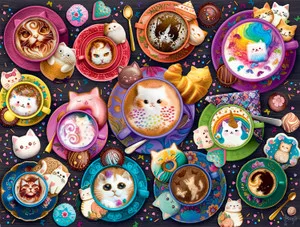 Latte Cats 750 Piece Puzzle
