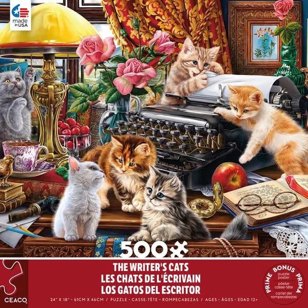 The Writers Cats 500 piece puzzle