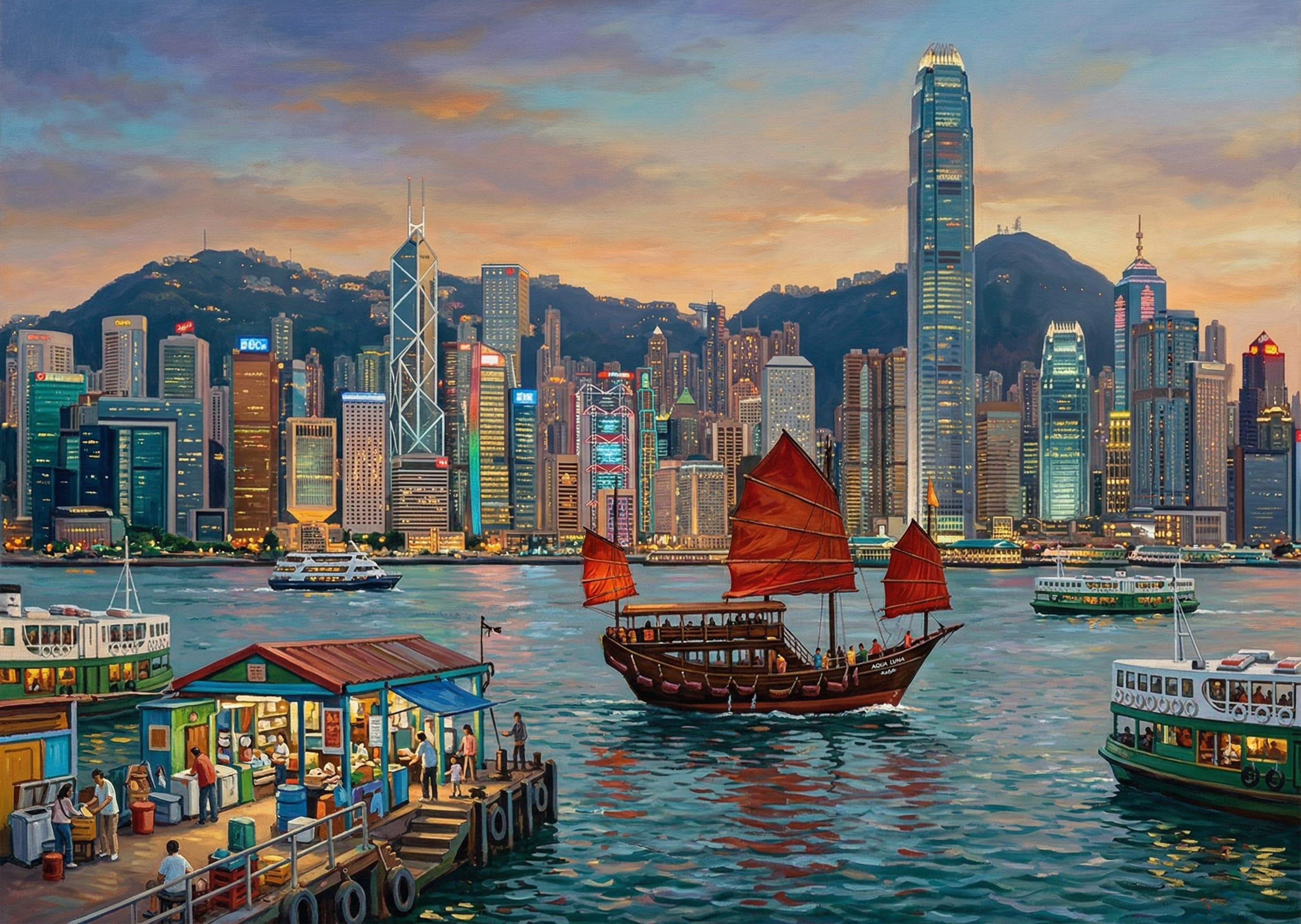 Hong Kong skyline jigsaw puzzle Hong Kong skyline jigsaw puzzle