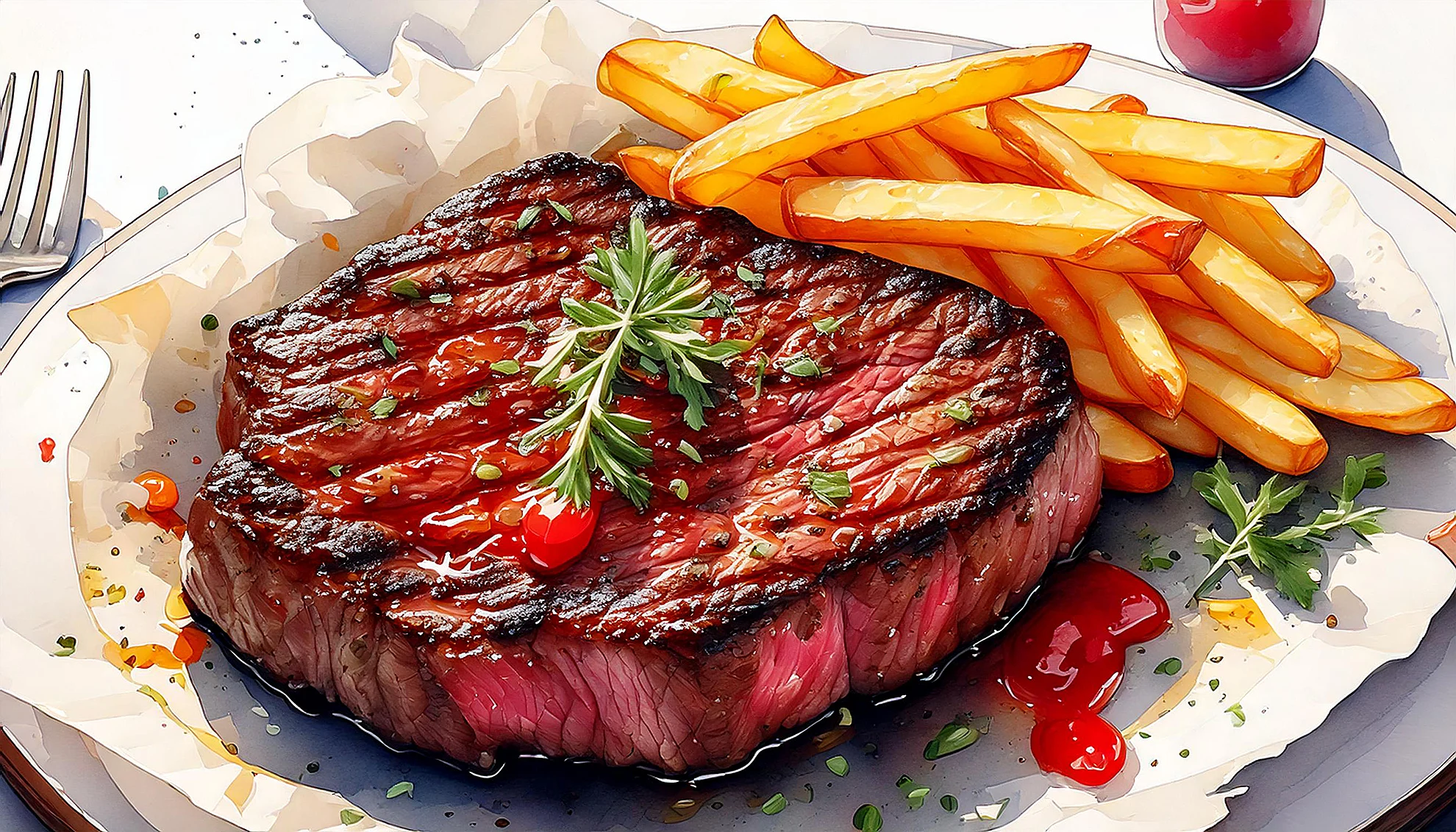 Angus Barn Steak & Fries jigsaw puzzle