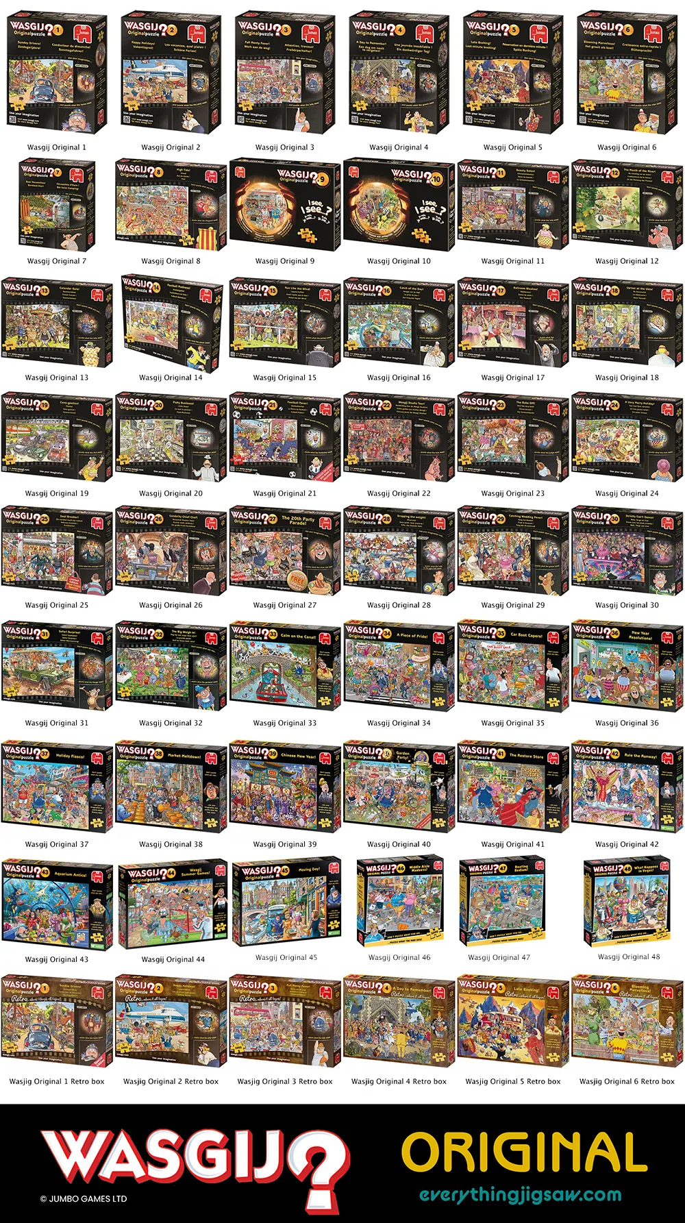 Wasjig Original puzzle list (boxes) Wasjig Original puzzle list (boxes)