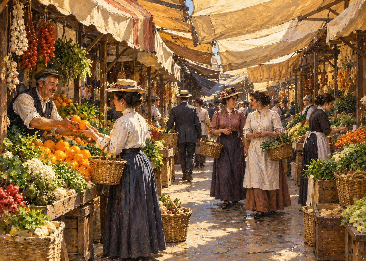 Barcelona — La Boqueria — 1907 puzzle preview