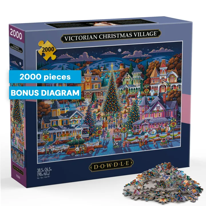 Buffalo Games Eric Dowdle Victorian Christmas Village 2000 Piece Puzzle — manufacturer image