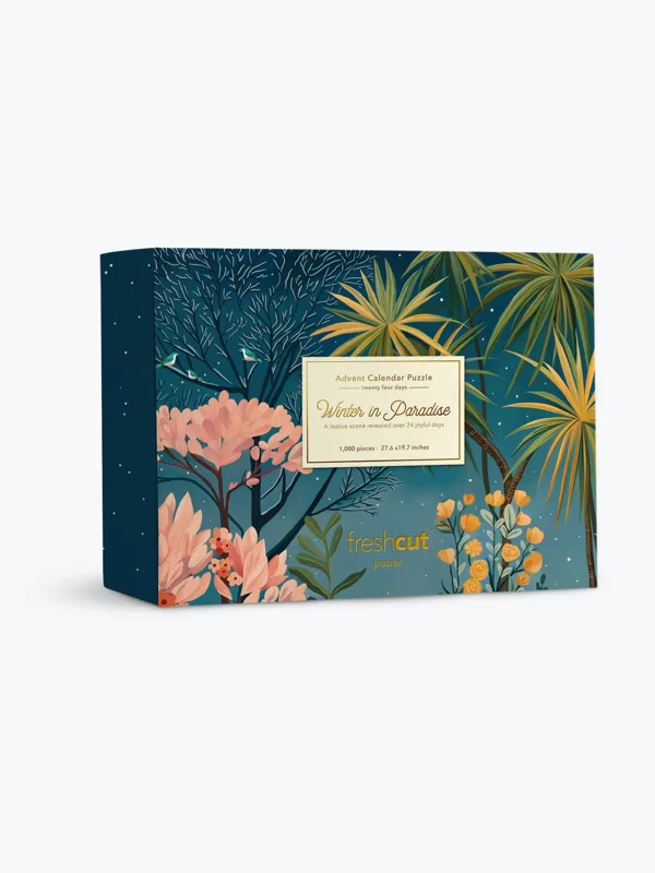 Fresh Cut Paper Winter in Paradise Advent Puzzle — product packaging