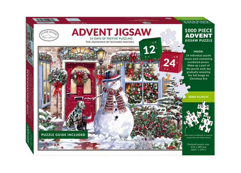 Otter House 1000 Piece Advent Jigsaw Puzzle - The Snowman — product packaging