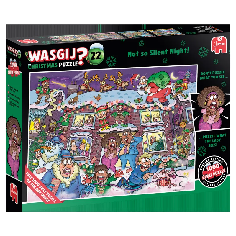 Wasgij Christmas 22 - Not so Silent Night! (2x1000 pieces) — product packaging