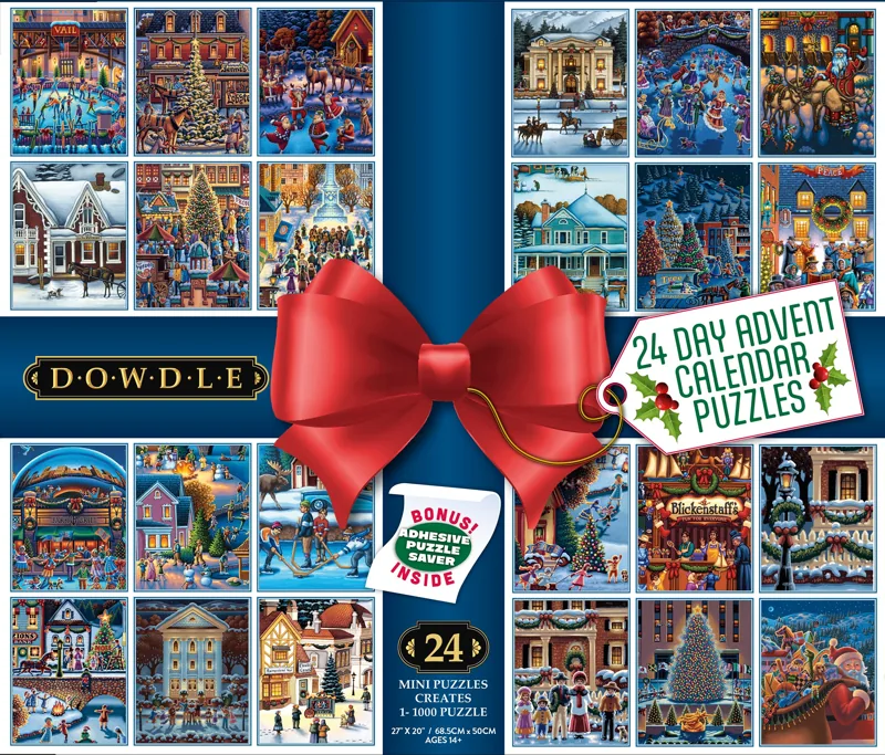 Ceaco Eric Dowdle 24-day Advent Calendar - 24 puzzle set — manufacturer product image