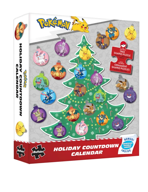 Ceaco Pokemon Holiday Countdown Calendar - 12 puzzle set — manufacturer product image