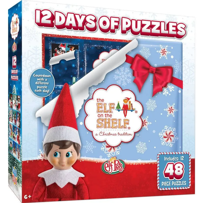 MasterPieces 12 Days of Elf on the Shelf Jigsaw Puzzles - Advent Calendar — manufacturer product image