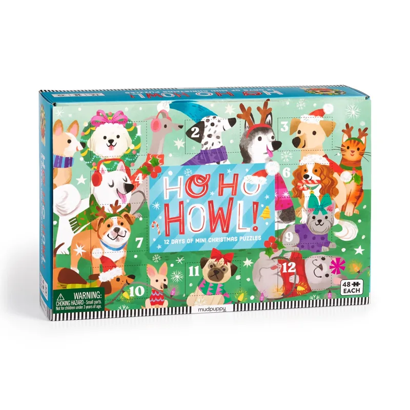 Mudpuppy Ho Ho Howl! Countdown Puzzle Set — manufacturer product image