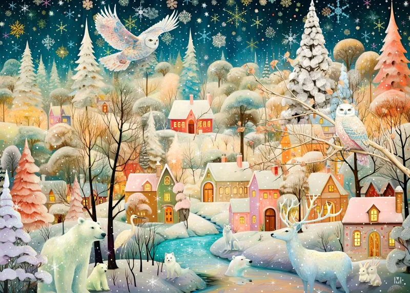 Springbok Limited Edition Premium Puzzle Enchanted Winter Village — manufacturer product image