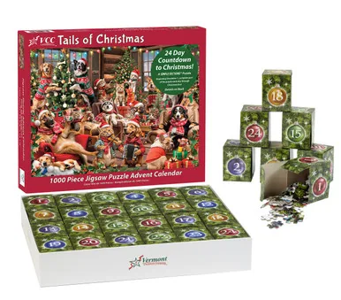 Vermont Christmas Company Tails of Christmas Jigsaw Puzzle Advent Calendar — manufacturer product image