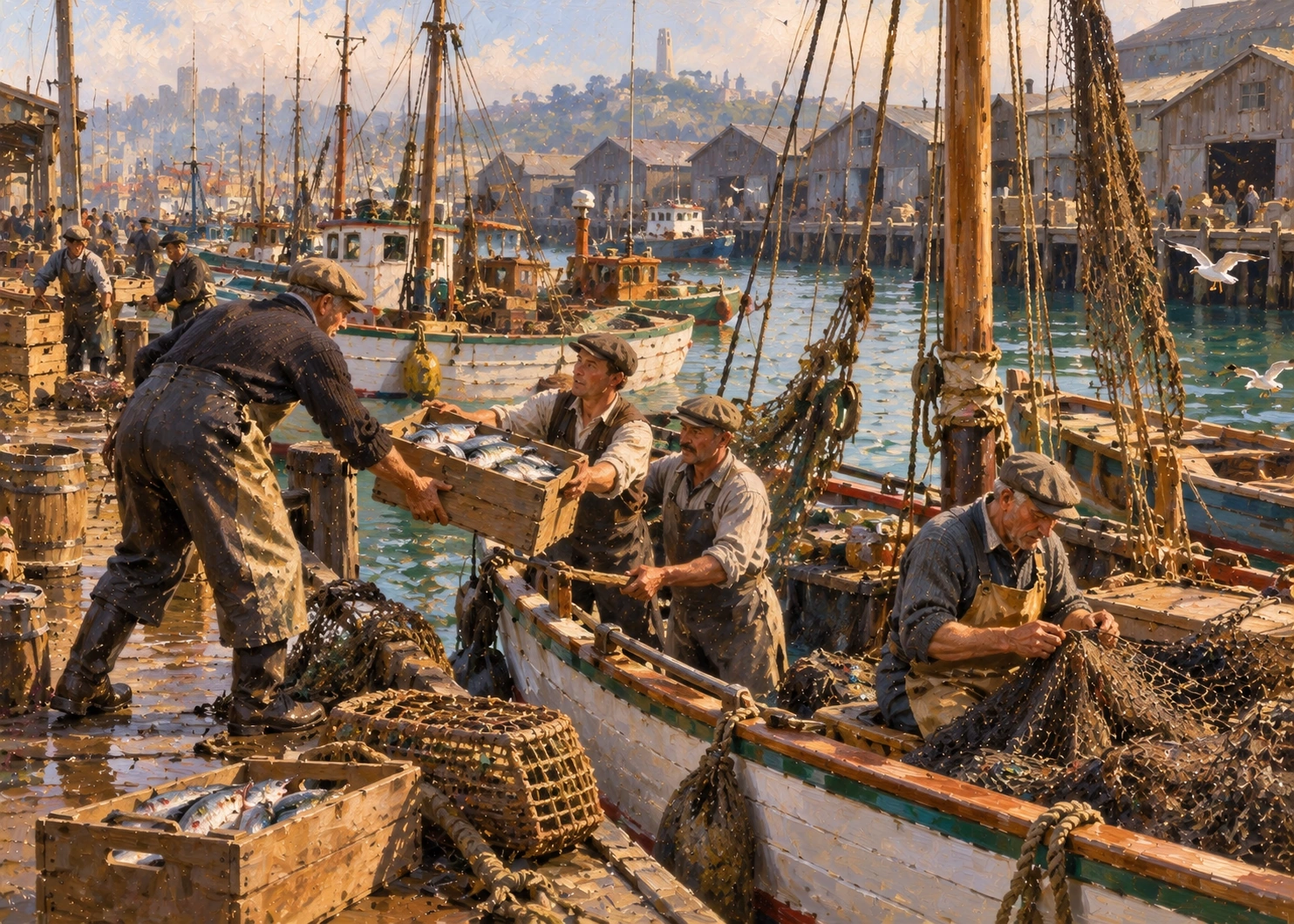 San Francisco — Fisherman’s Wharf — Around 1936 puzzle preview