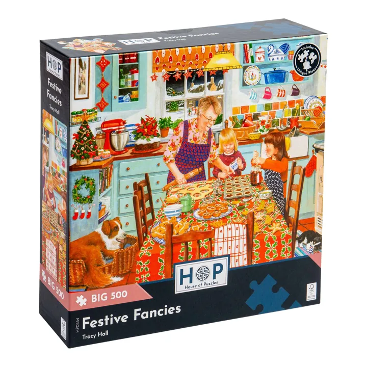 House of Puzzles Festive Fancies - BIG 500 Piece Jigsaw Puzzle — manufacturer image