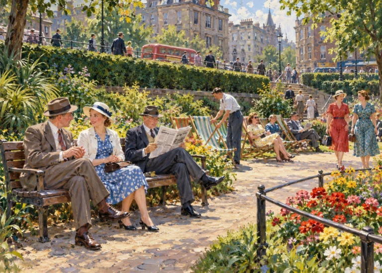 Manchester — Piccadilly Gardens — 1955