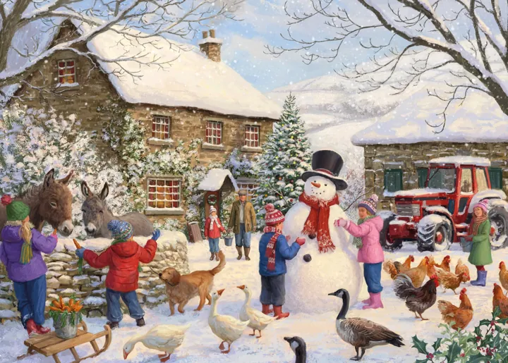 Otter House Christmas At The Farm - 1000 Piece Jigsaw Puzzle — manufacturer image