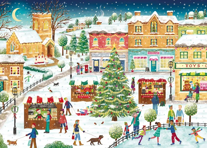 Otter House Christmas Festivities - 1000 Piece Jigsaw Puzzle — manufacturer image