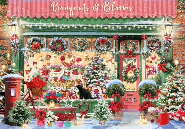 Otter House 500 Piece Christmas Florist Jigsaw Puzzle — manufacturer image