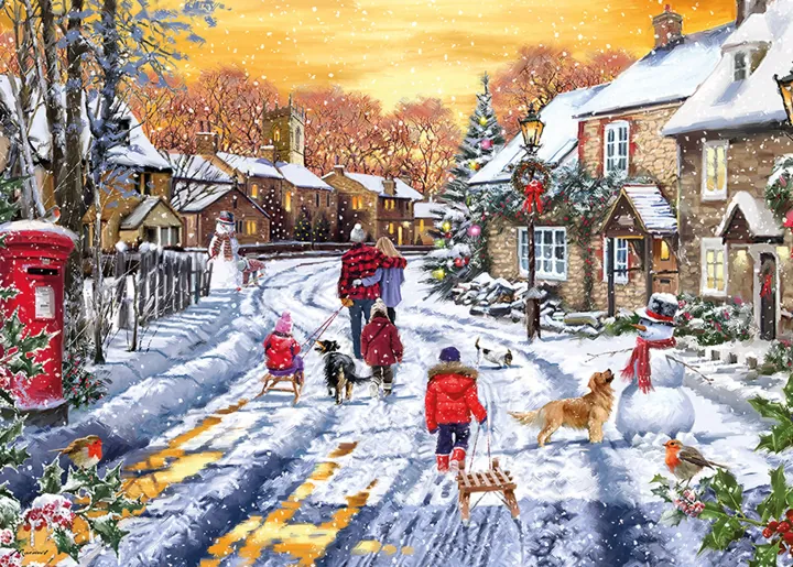 Otter House Jigsaw 1000 Piece - Festive Wander — manufacturer image