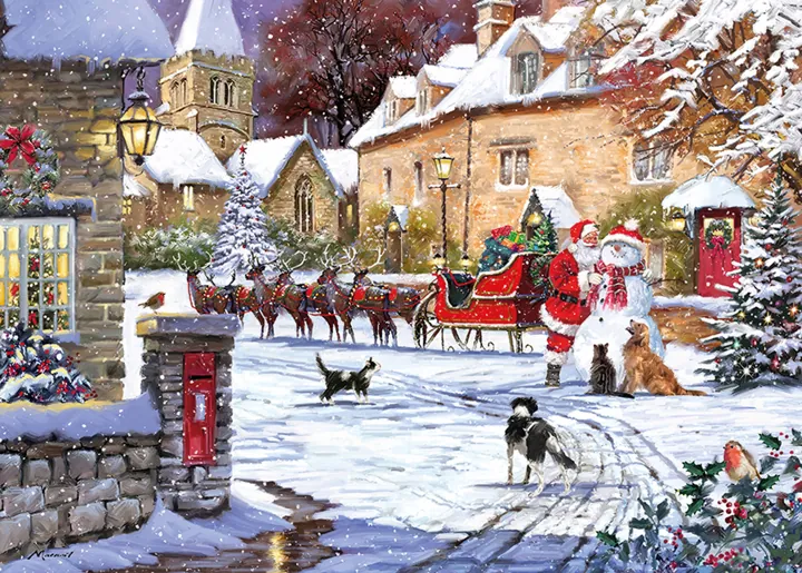 Otter House Jigsaw 1000 Piece - Sue Ryder - Christmas Night — manufacturer image