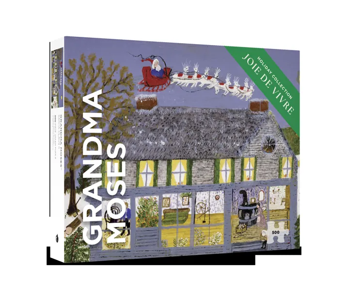 Pomegranate Grandma Moses: Santa Claus II 500-Piece Puzzle — manufacturer image