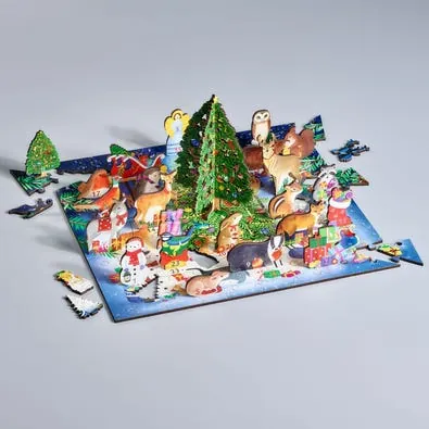Wentworth Wooden Puzzles Winter Woodland - Advent Calendar with 25 Stand Up Pieces — manufacturer image