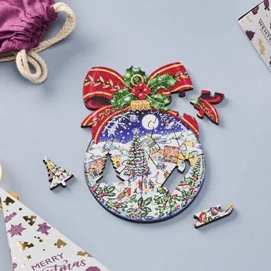 Wentworth Wooden Puzzles Snowy Village - Christmas Bauble — manufacturer image