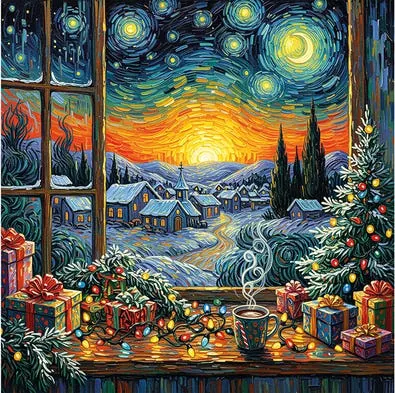 Wentworth Wooden Puzzles Christmas Landscape — manufacturer image
