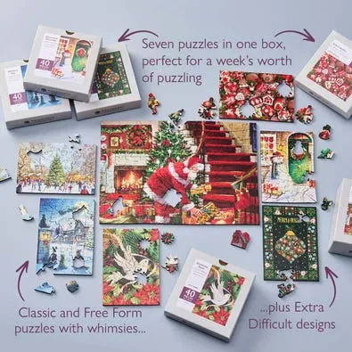 Wentworth Wooden Puzzles 7 Days of Puzzling — Christmas Delights — manufacturer image
