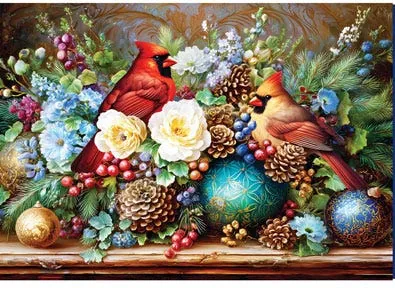Wentworth Wooden Puzzles Cardinal Christmas — manufacturer image