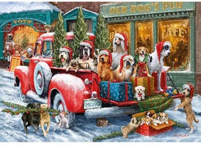 Wentworth Wooden Puzzles Christmas Canines — manufacturer image